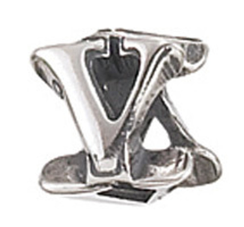 ZABLE "V" Letter Bead Charm BZ-1822