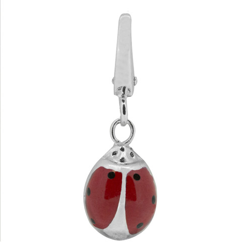 ZABLE Red Ladybug clip-on Bead Charms LC-243