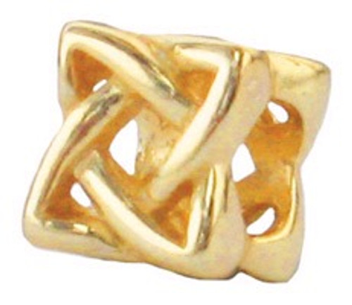 ZABLE Gold over Silver Celtic Knot Bead Charm BZ-3015