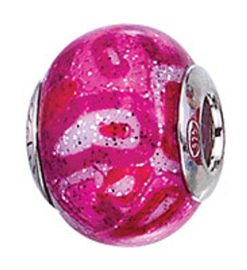 ZABLE Murano Pink Glass Bead Charm BZ-2821