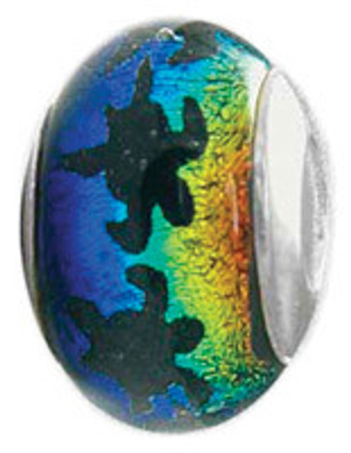 ZABLE Dichroic Sea Turtles Glass Bead Charm BZ-1316