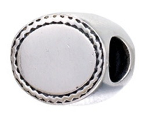 ZABLE Engravable Oval Bead Charm BZ-2256