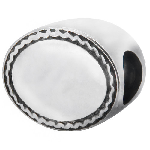 Zable bead charm Engravable Oval, fits Pandora, compatible with Pandora