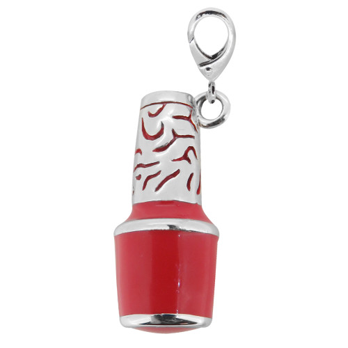 ZABLE Red Nail Polish Bottle Bead Charms LC-130