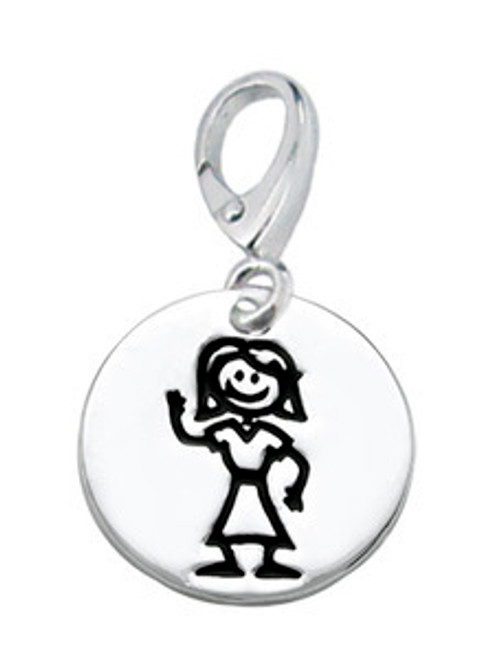 ZABLE Mom Engravable Clip-on Charm SS5000