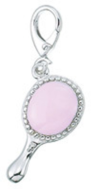 ZABLE Pink Hand Mirror Bead Charms LC-126