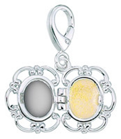 ZABLE Compact with Gold Glitter Bead Charms LC-129