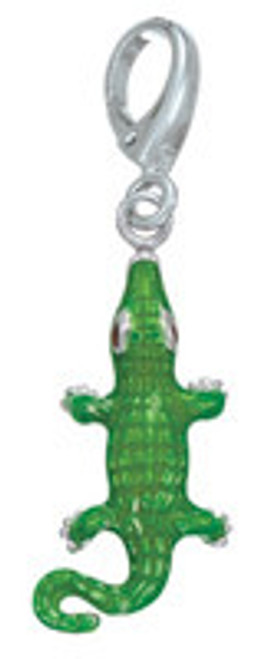 ZABLE Green Enamel Crocodile Charm LC-366