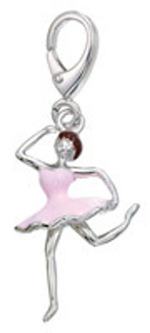 ZABLE Pink Enamel Ballerina Charm LC-328