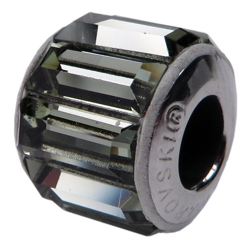 ZABLE  Baguette Black Diamond Crystal Bead Charm BZ-1362