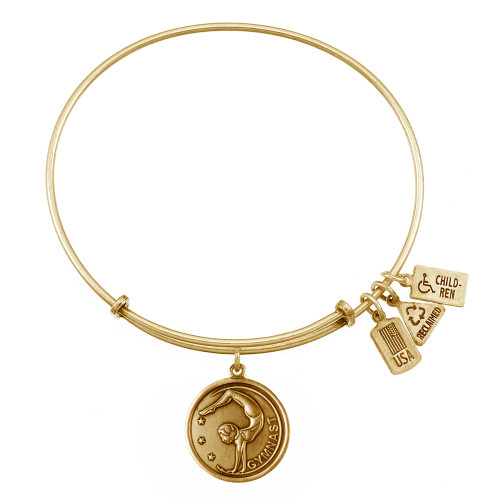 Wind and Fire Gold Gymnast Charm with Bangle WF-322
