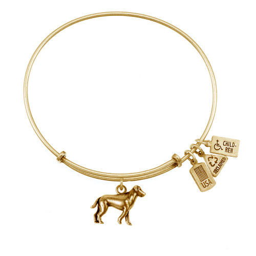 Wind and Fire 3D Puppy Dog Charm with Bangle WF-513 (retired)