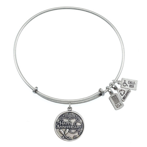 Wind and Fire "Happy Anniversary" Charm with Bangle WF-357