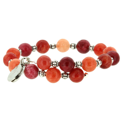 Wind and Fire Red Quartz Gemstone Wrap 8mm Bead Sizes 