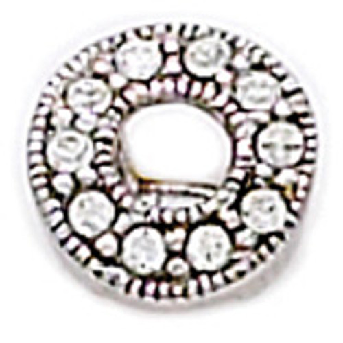 ZABLE CZ "O" Hugs Bead Charm BZ-1002