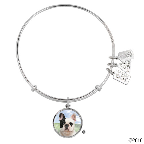 Wind and Fire "French Bulldog" Enamel Painted Charm with Bangle WF-768