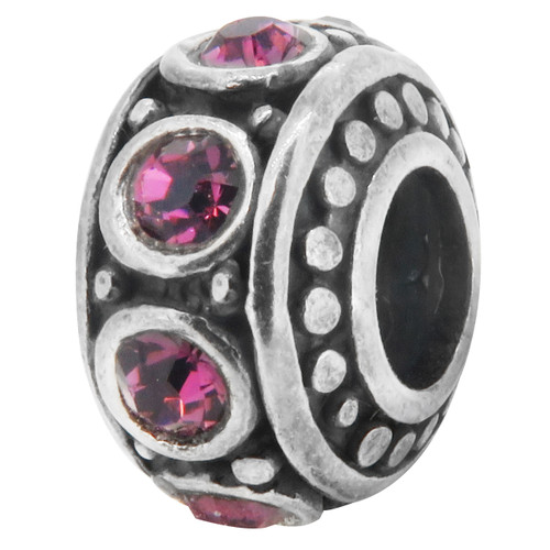 ZABLE February Birthstone Bead Charm BZ-1051 fits Pandora