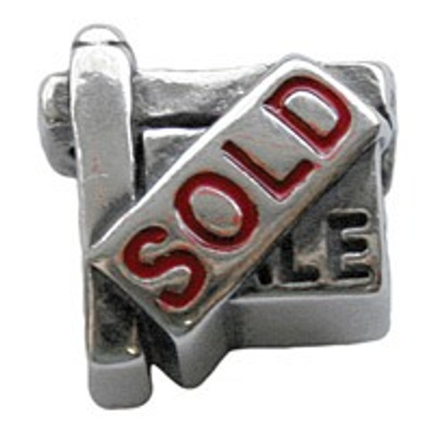 ZABLE Realtor Sold Sign Bead Charm BZ-2037