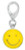 ZABLE Yellow Happy Face clip-on Bead Charms LC-242