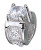 ZABLE CZ Engagement Ring Bead Charm BZ-2103