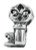 ZABLE Fleur De Lis Key Silver Bead Charm BZ-1967