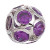 ZABLE February Birthstone CZ Sphere Bead Charm BZ-1102