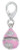 ZABLE Pink Flip Open Egg clip-on Bead Charms LC-226
