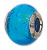 ZABLE Murano Glass Bead Charm December Blue BZ-1512, fits Pandora.