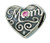 ZABLE Mom Heart with Pink CZ Bead Charm BZ-1616