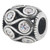 ZABLE Clear CZ Scroll Bead Charm BZ-793 fits Pandora