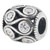 ZABLE Clear CZ Scroll Bead Charm BZ-793 fits Pandora