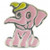 BIAGI KIDZ Enamel Pink Elephant Bead Charm BE73