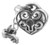 ZABLE Heart with Key Dangle Bead Charm BZ-1918