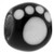 BIAGI KIDZ Black with White Paw Print Glass Bead Bead Charm BGPP02