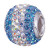 ZABLE Blue & Iridescent White Crystal Studded Bead Charm BZ-1202