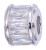 ZABLE White CZ Baguette Wheel Bead Charm BZ-1157