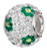 ZABLE Green flowers with White Crystal Studded Bead Charm BZ-1214