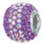 ZABLE Purple & White Crystal Studded Bead Charm BZ-1219