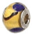 ZABLE Murano Gold and Blue Glass Bead Charm BZ-1536