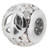 ZABLE White CZ Peace Bead Charm BZ-1159