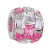 ZABLE Pink and Clear CZ Ball Bead Charm BZ-1133