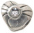ZABLE White Crystal Heart Bead Charm BZ-440