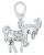 ZABLE Fancy Horse Bead Charms LC-154 fits Thomas Sabo and Pandora