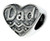 ZABLE Dad Heart Bead Charm BZ-2249