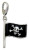 ZABLE Black Enamel Jolly Roger Pirate Flag Charm LC-353