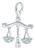 ZABLE Movable Scales of Justice Charm LC-193