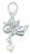 ZABLE Angel with Pearl Charms LC-163 fits Thomas Sabo and Pandora