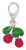 ZABLE Red Crystal Cherries Clip-On Charm LC-251
