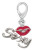 ZABLE Sexy Lips with Red Crystals Clip-On Charm LC-268
