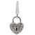 ZABLE Pink Enamel Lock Heart with Crystals Charm LC-350